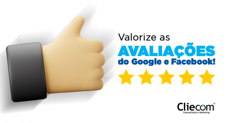 Valorize as avaliaÃ§Ãµes do Facebook e Google!